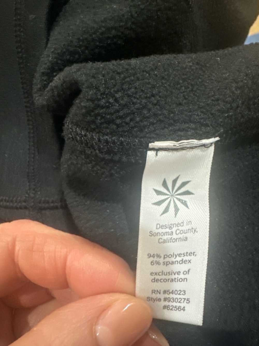 Athleta Black Zip-Front Long Sleeve Top - Picture 6 of 11